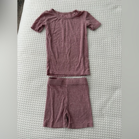 Little Sleepies Other - Little Sleepies Two-Peice Pajama Set Mauve Pink shorts Toddler Girl 3T